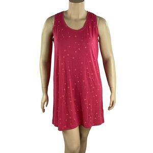 Wildfox Sleep Tank Dress Pink Stars Large